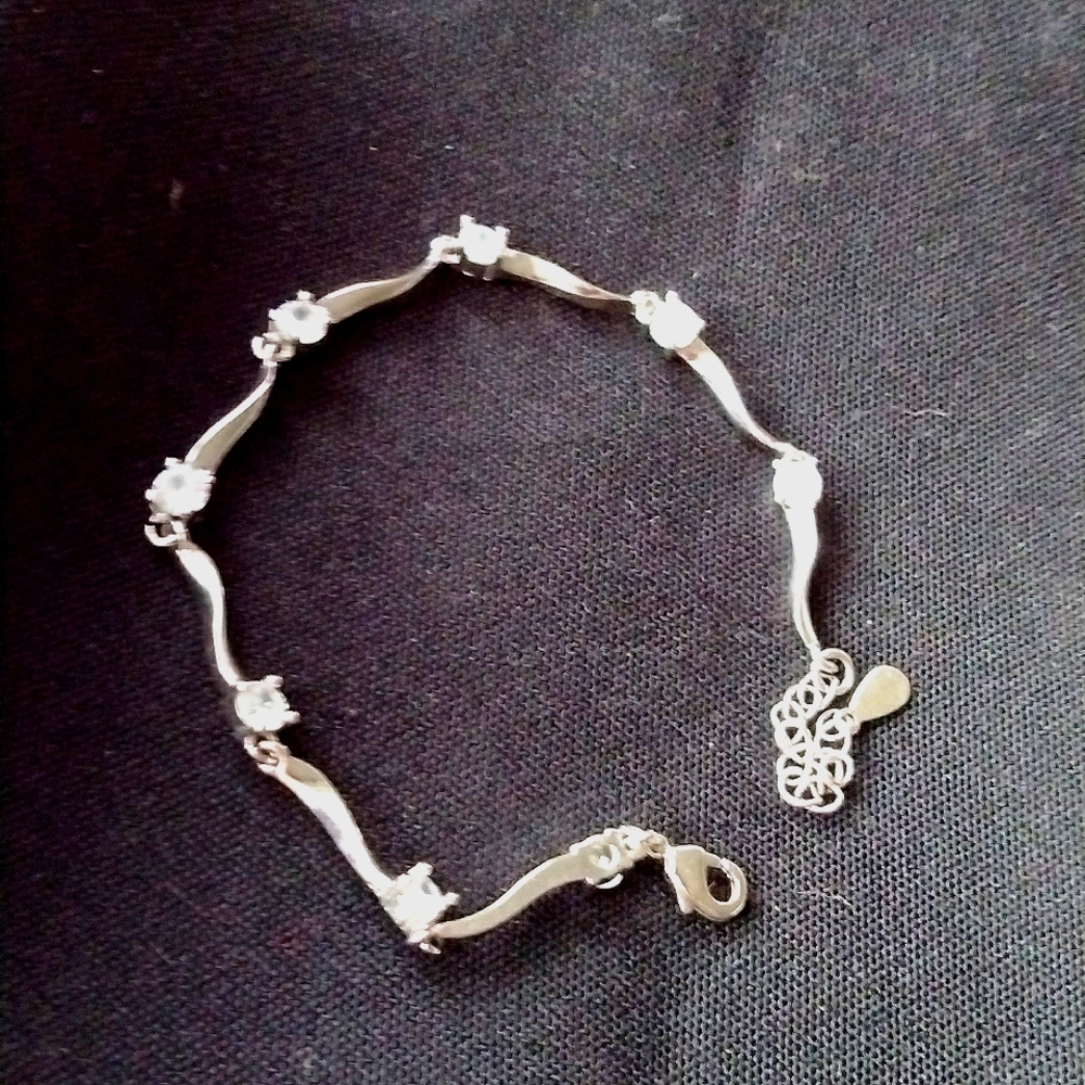 Beautiful sterling silver and cz bracelet NWOT